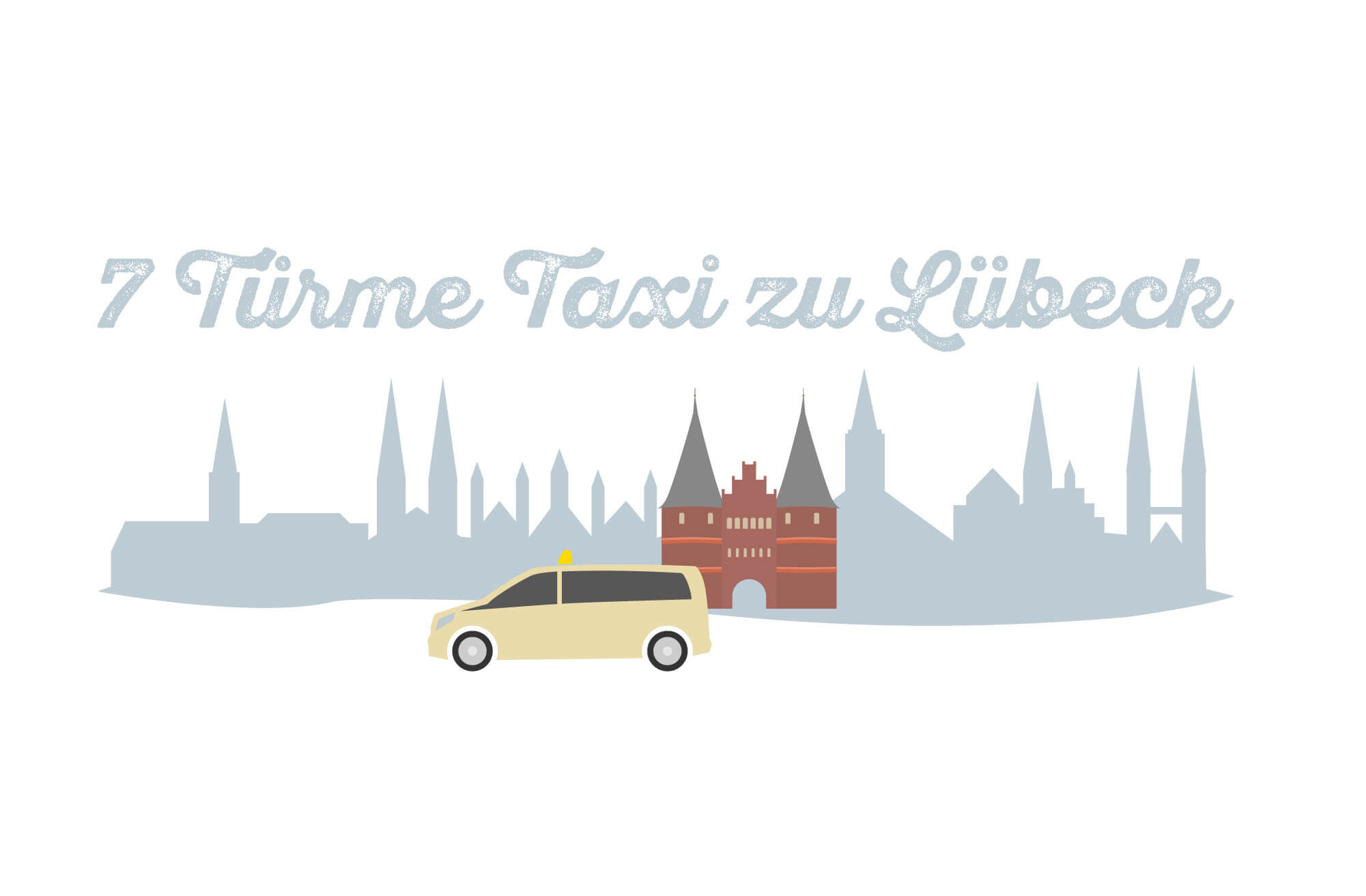 Logodesign 7 Türme Taxi zu Lübeck